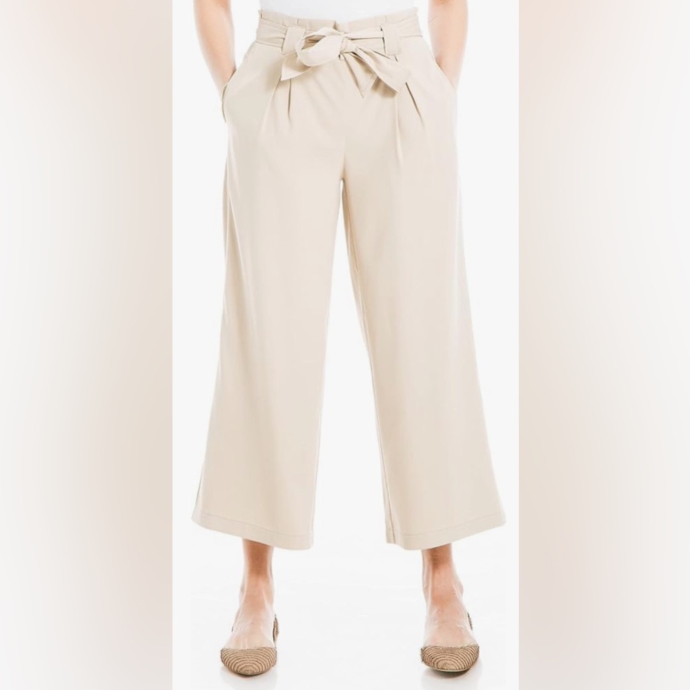 NWT Max Studio Women's Twill Cropped Wide Leg Pant